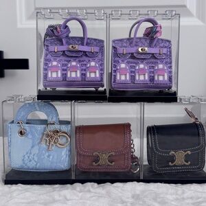 Mini Blue Dior Bag Charm